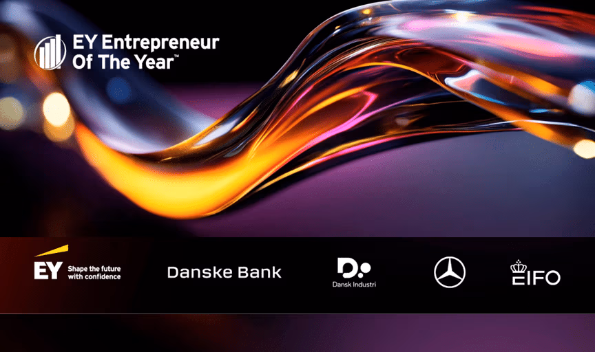 EY Entrepreneur Of The Year graphic with multiple sponsor logos.