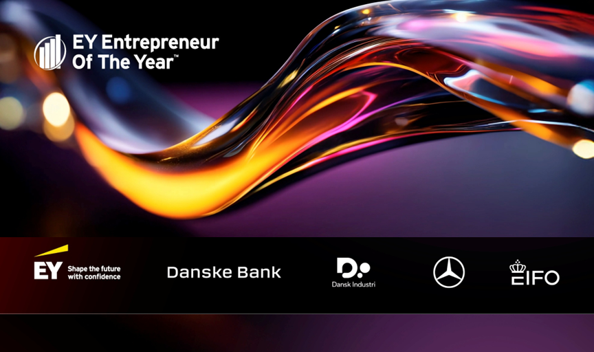 EY Entrepreneur Of The Year graphic with multiple sponsor logos.